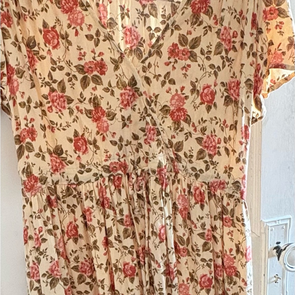 Christy Dawn Cream Dress with Pink Floral Print - Picture 4 of 4